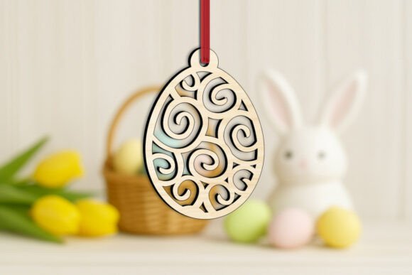Download SVG Laser Easter Egg Swirl Elements Gift - Premium Resources