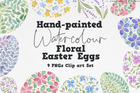 Download Watercolour Floral Easter Eggs Clipart - Easter egg Collection