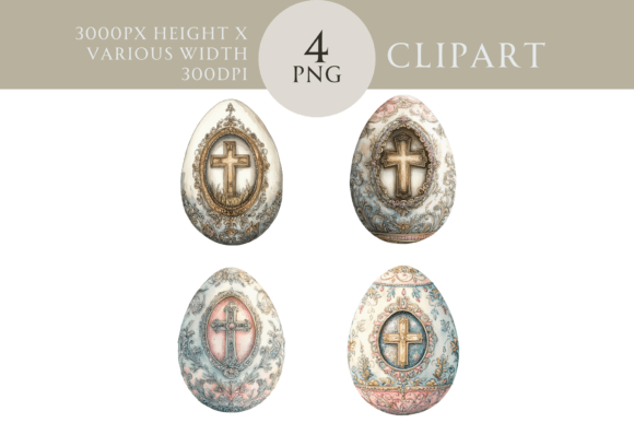 Download Religious Easter Egg Clipart Set - Easter egg Collection