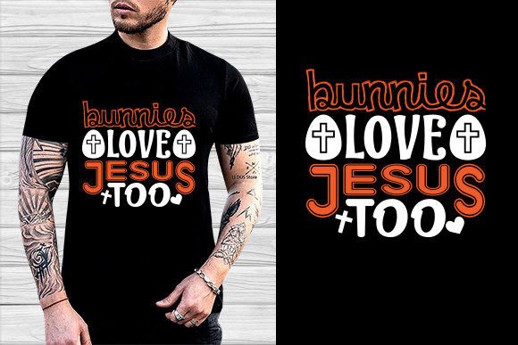 Download Bunnies Love Jesus Easter T-Shirt Design - Premium Resources