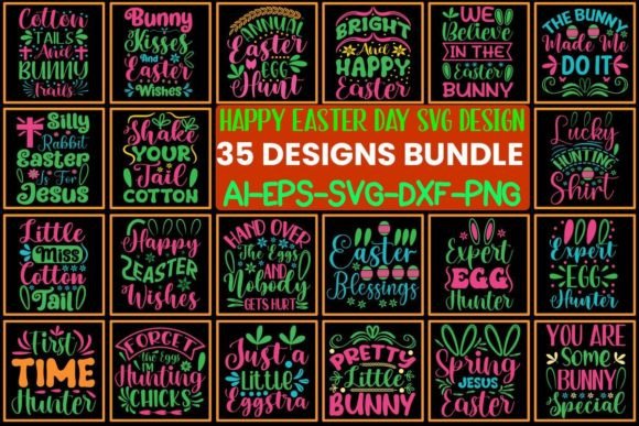 Download Happy Easter Day SVG Designs Bundle - Easter day Collection