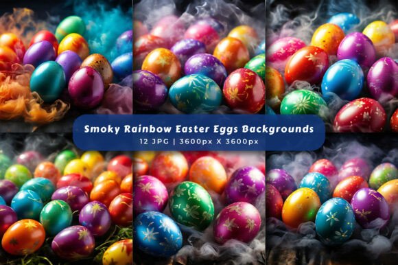 Download Smoky Rainbow Easter Eggs Backgrounds - Easter egg Collection