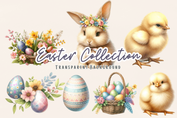Download Floral Easter Eggs Watercolor Clipart - Easter egg Collection