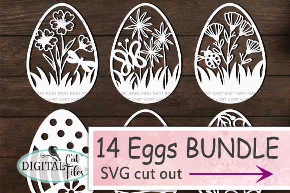 Download Floral Easter Eggs Bundle Svg Cut File - Easter egg Collection