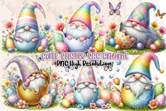 Download Cute Easter Egg Gnome Clipart PNG - Easter egg Collection