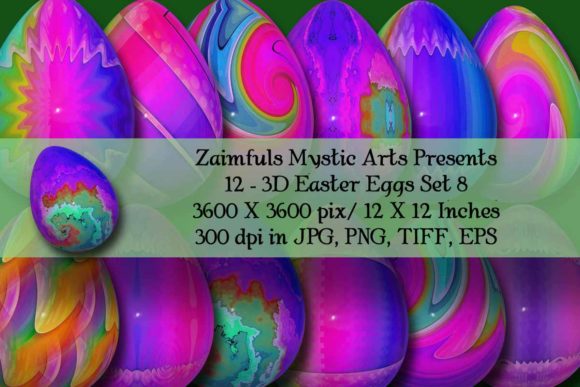 Download 12 Easter Eggs 3D Pack 8 - Easter egg Collection