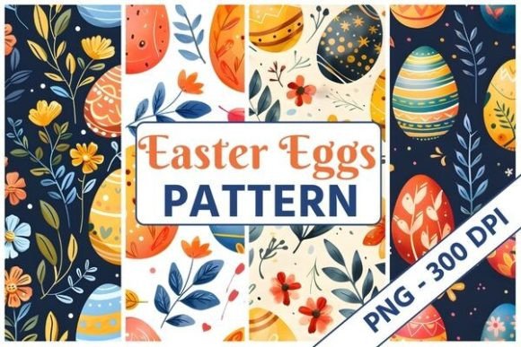 Download Vibrant Easter Egg Pattern 01 - Easter egg Collection