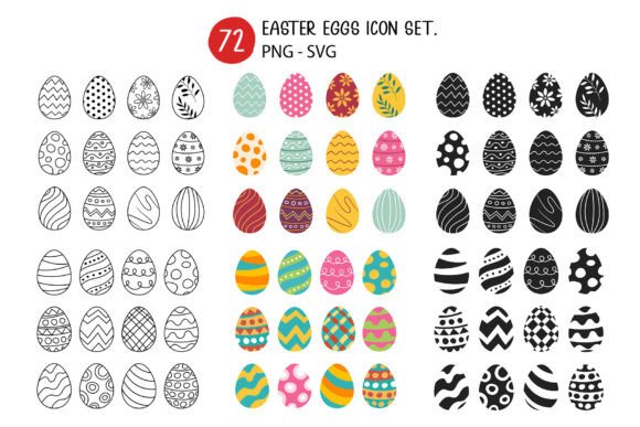Download Easter Eggs Icon Set. - Easter egg Collection
