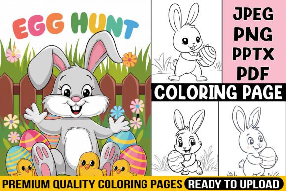 Download Easter Egg Hunt Coloring Pages for Kids - Easter egg Collection