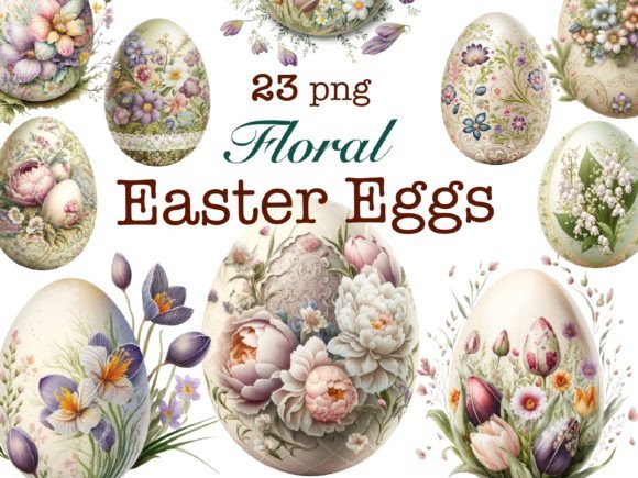 Download Floral Easter Eggs Clipart - Easter egg Collection