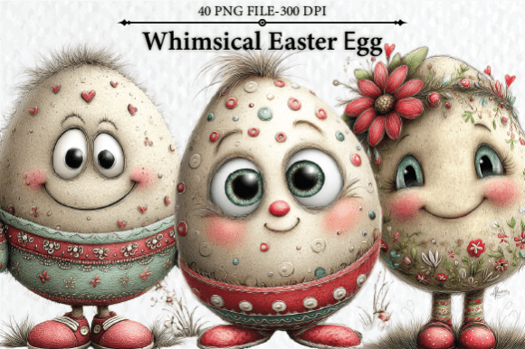 Download Whimsical Easter Egg Clipart - Easter egg Collection