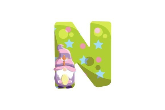 Download Easter Egg Gnome Alphabet N Illustration - Easter egg Collection