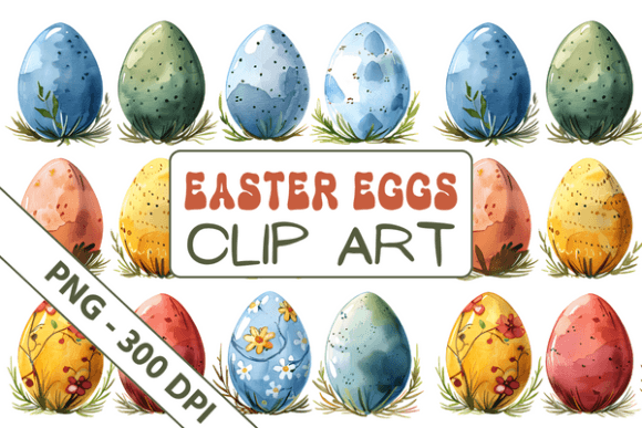 Download Watercolor Easter Eggs Clipart 01 - Easter egg Collection