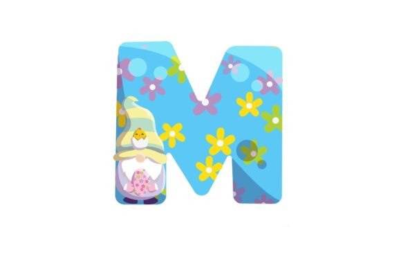 Download Easter Egg Gnome Alphabet M Illustration - Easter egg Collection