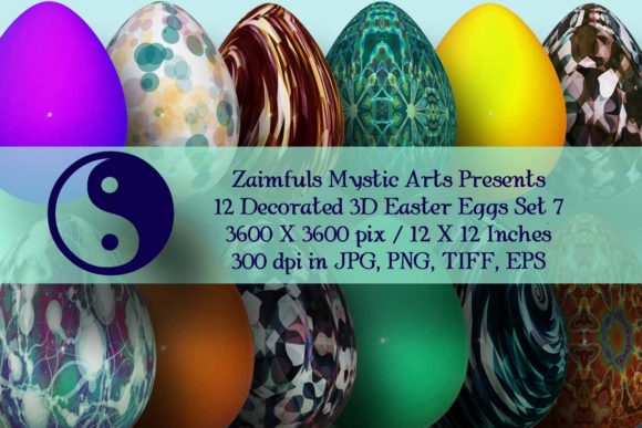 Download 12 Easter Eggs 3D Set 7 - Easter egg Collection