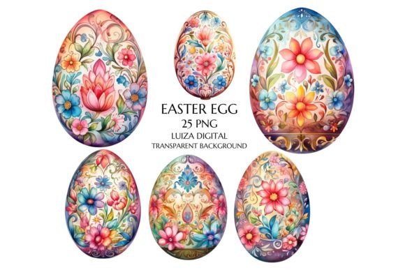 Download Watercolor Easter Eggs Clipart, - Easter egg Collection