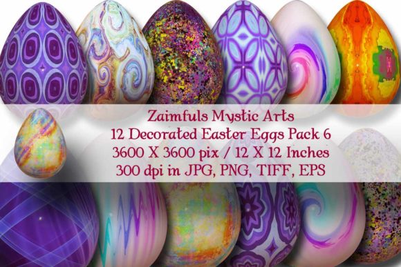 Download 12 Easter Eggs 3D Set 6 - Easter egg Collection