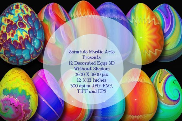 Download 12  Easter Eggs No Shadow 3D - Easter egg Collection