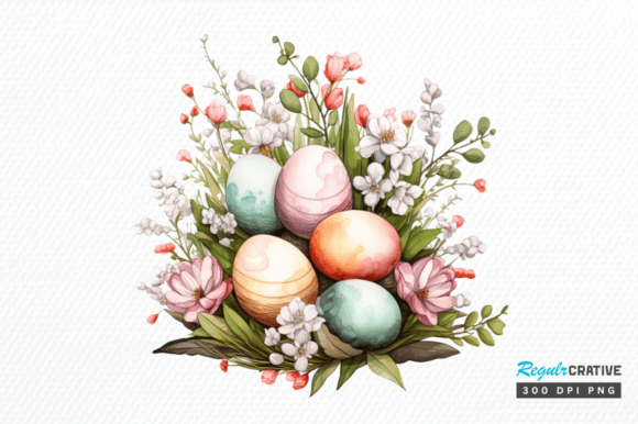 Download Watercolor Eggs Easter Day Clipart Png - Easter day Collection