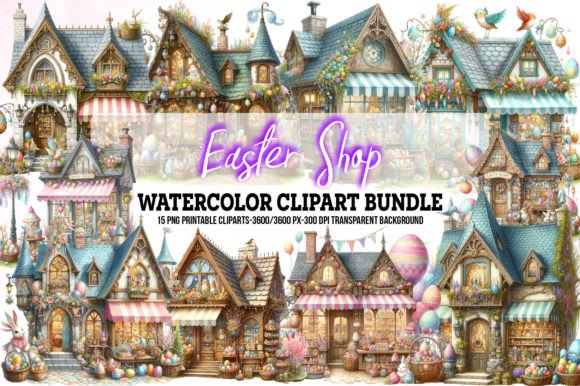 Download Fantasy Easter Shop Clipart Bundle - Fantasy easter Collection