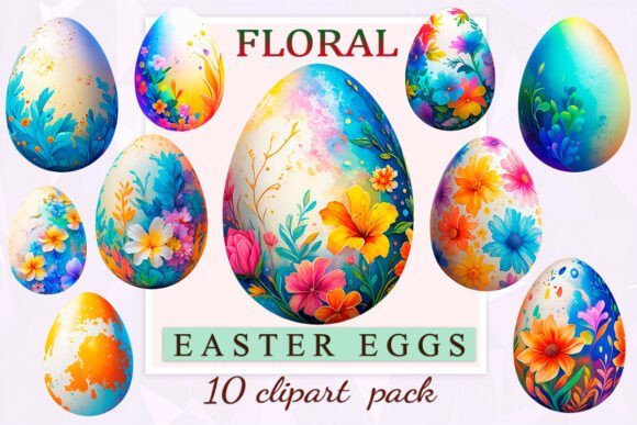 Download Floral Easter Eggs Clipart PNG - Easter egg Collection