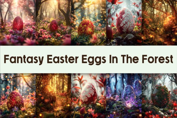 Download Fantasy Easter Eggs in the Forest - Easter egg Collection