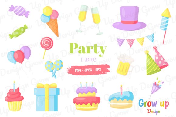 Download Party Icons Set, Carnival Festive Items - Icons Collection