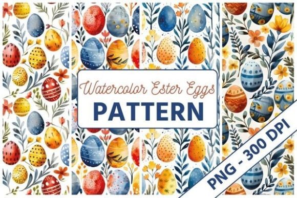 Download Watercolor Easter Eggs Pattern - Easter egg Collection